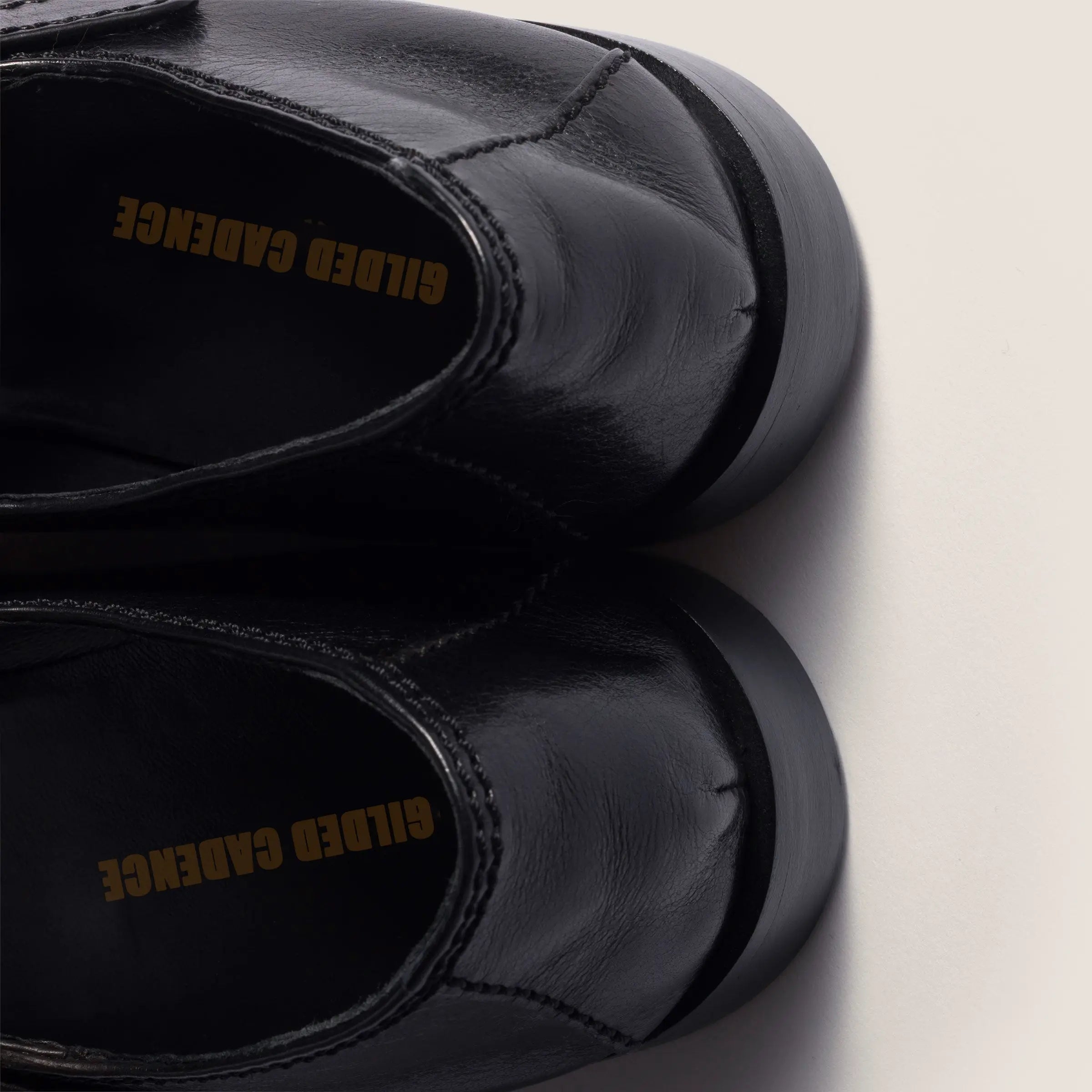 Leather loafers with strap Gilded Cadence