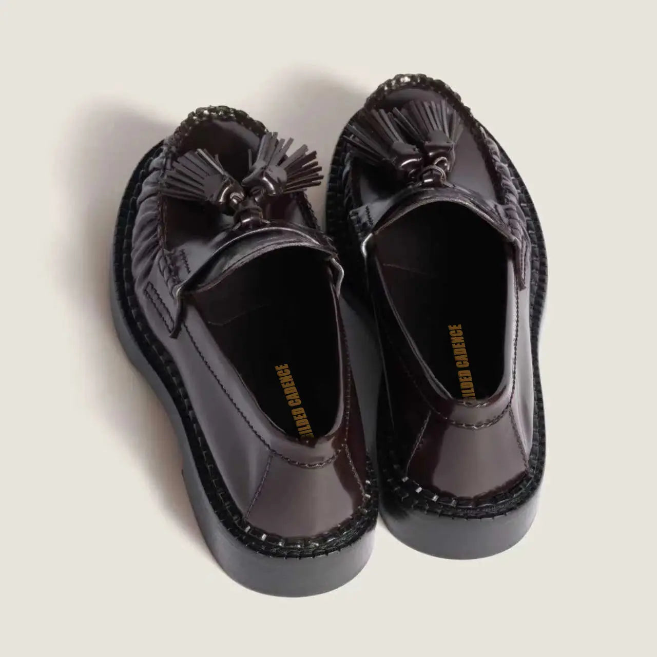 Tassel loafers in polished leather Gilded Cadence