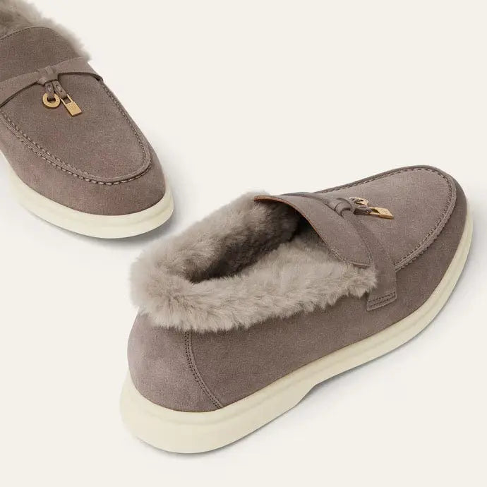 Women's Rain Drops Suede Summer Loafers Gilded Cadence