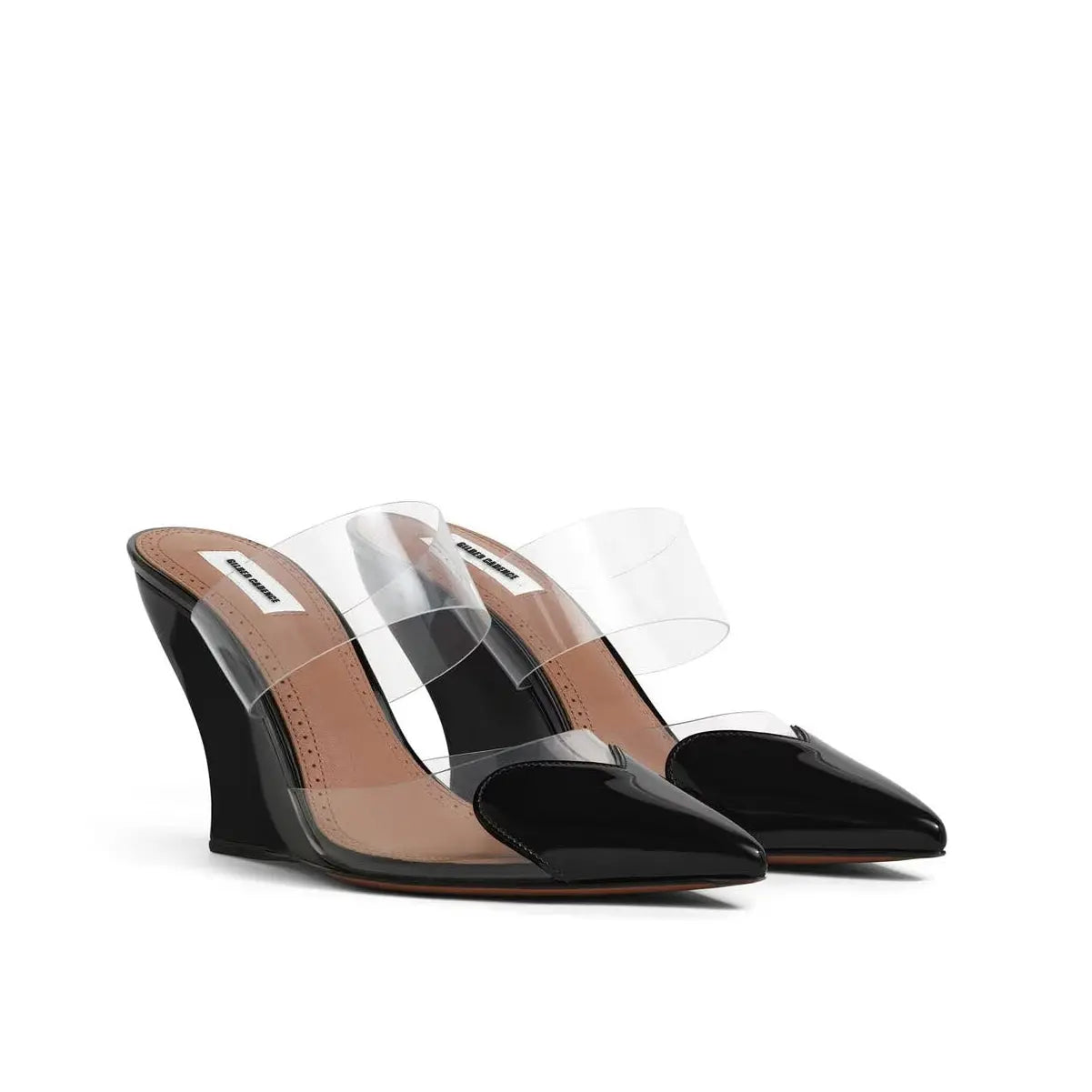 LE C?UR WEDGE MULES IN PATENT LEATHER Gilded Cadence