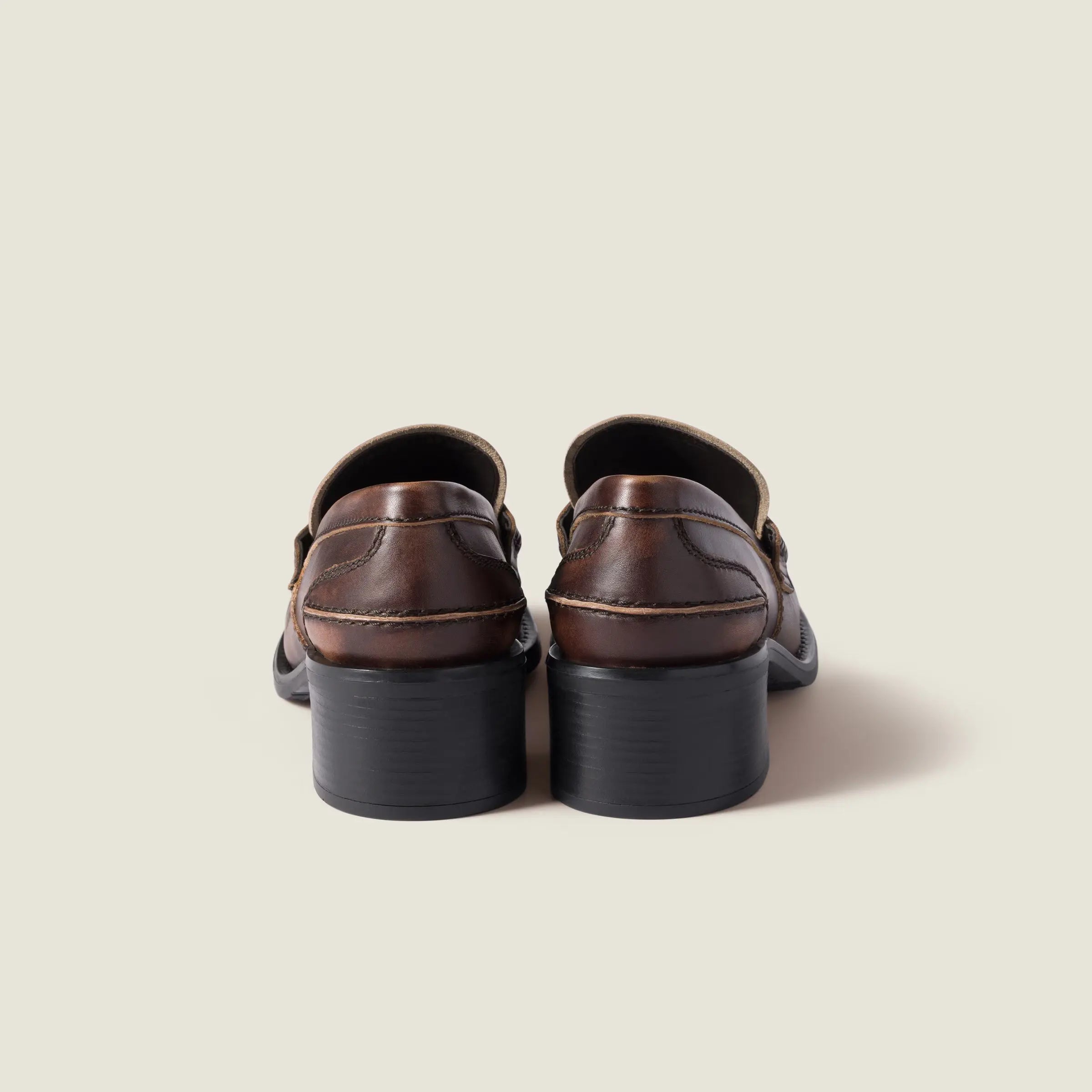 Deco calf leather loafers Gilded Cadence