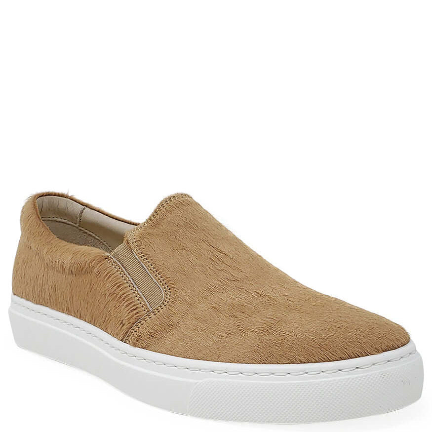Sand Short Hair Calf Slip On Sneaker