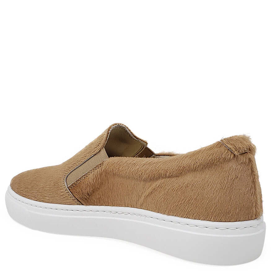 Sand Short Hair Calf Slip On Sneaker