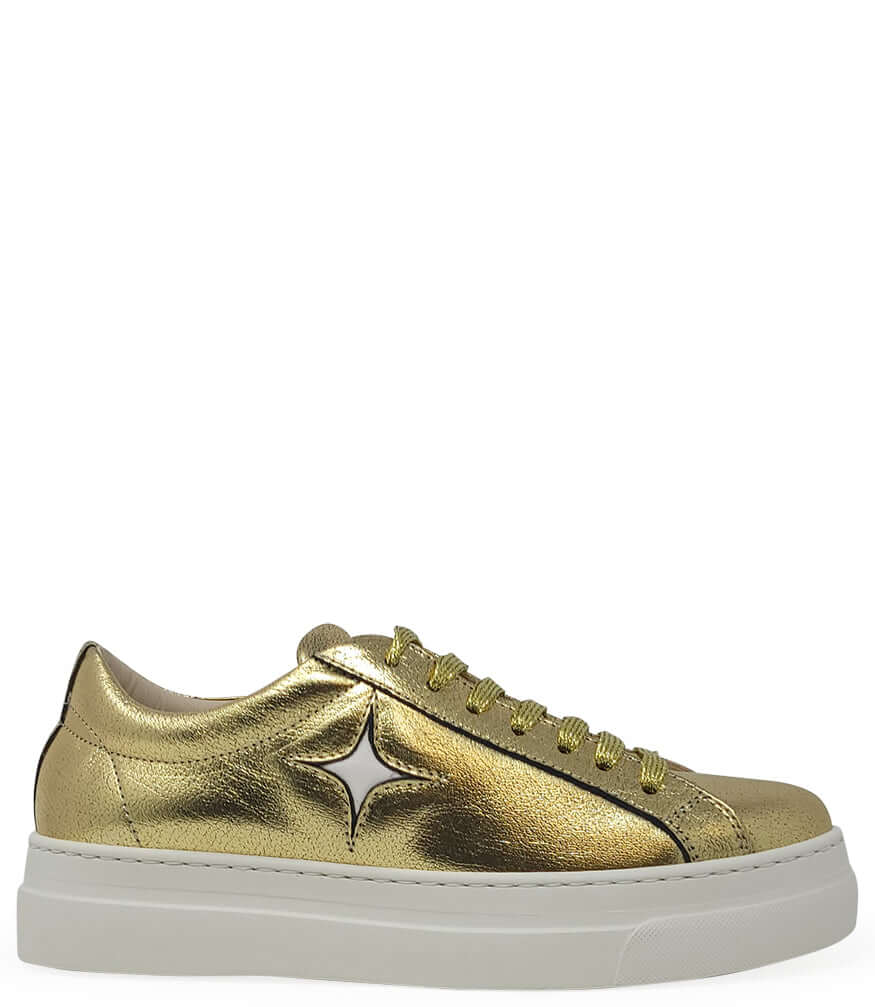 Moma X Madison Maison? Gold Leather Platform Sneaker