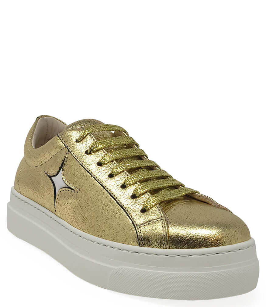 Moma X Madison Maison? Gold Leather Platform Sneaker