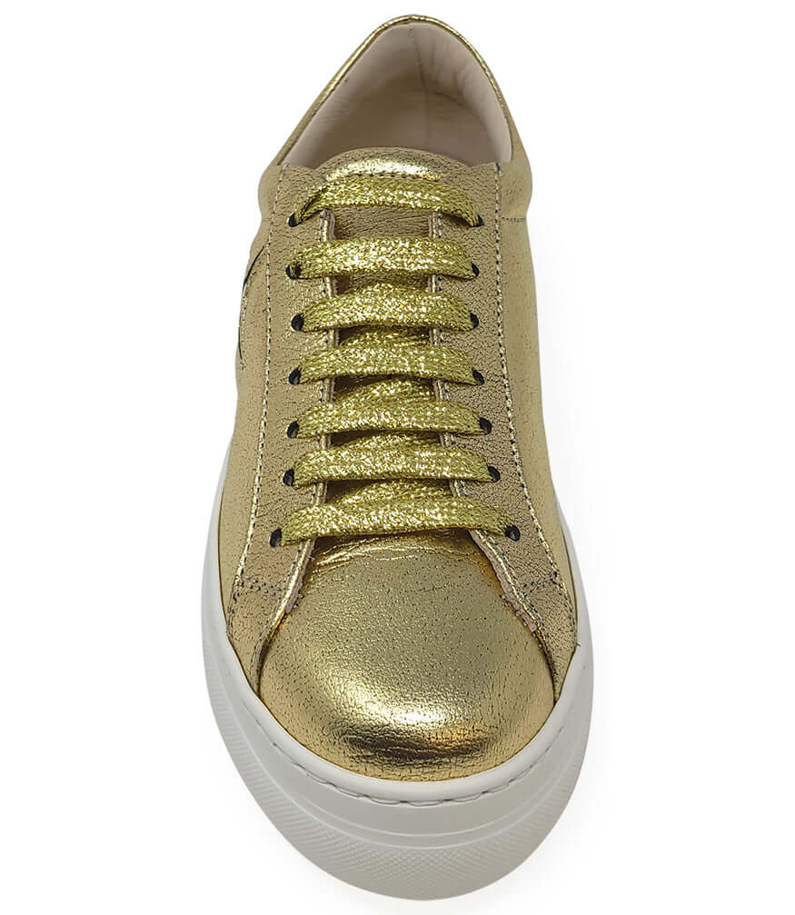 Moma X Madison Maison? Gold Leather Platform Sneaker