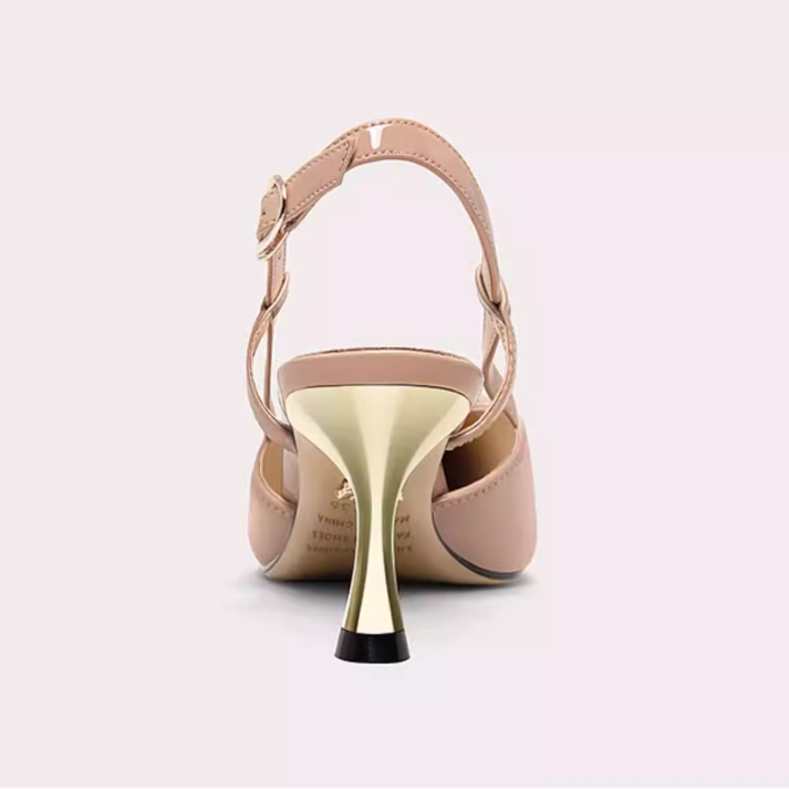 Patent Leather Slingback Kitten Heels