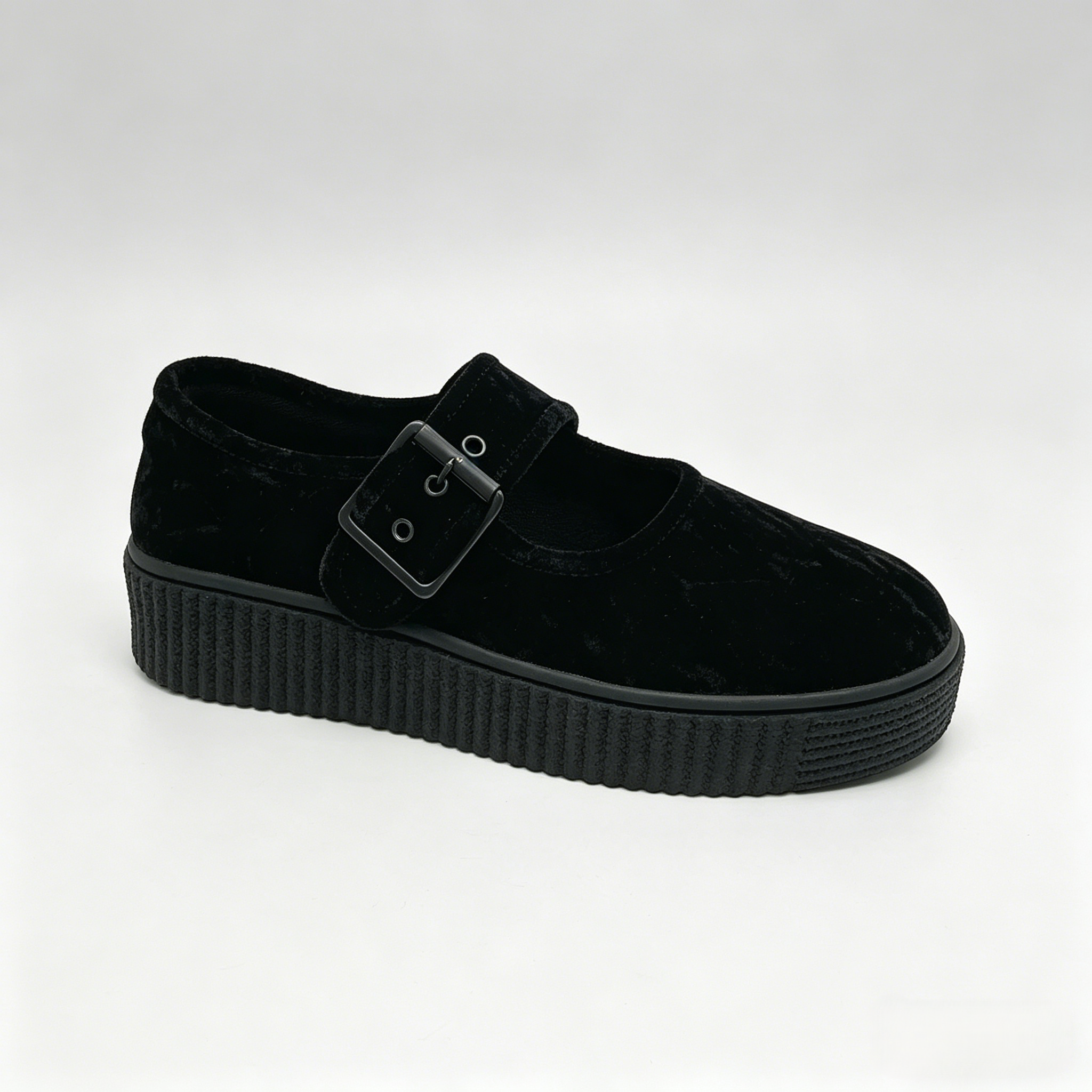 Velvet Crush Maryjane Sneaker - Black