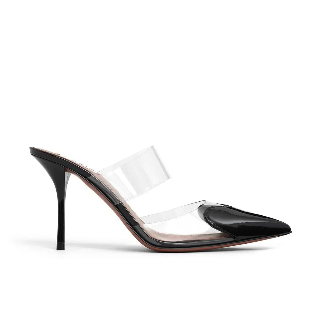 Heart Mules in Patent Leather black Gilded Cadence