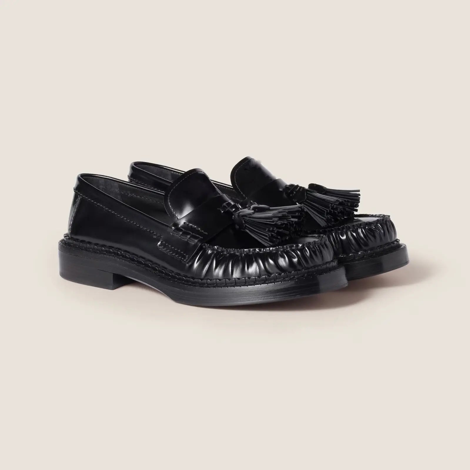 Tassel loafers in polished leather Gilded Cadence