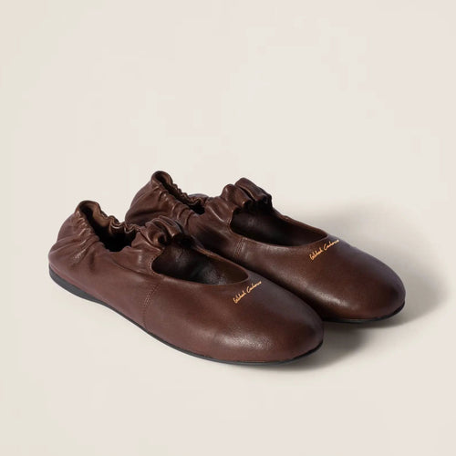 Ruches nappa leather ballerinas Gilded Cadence