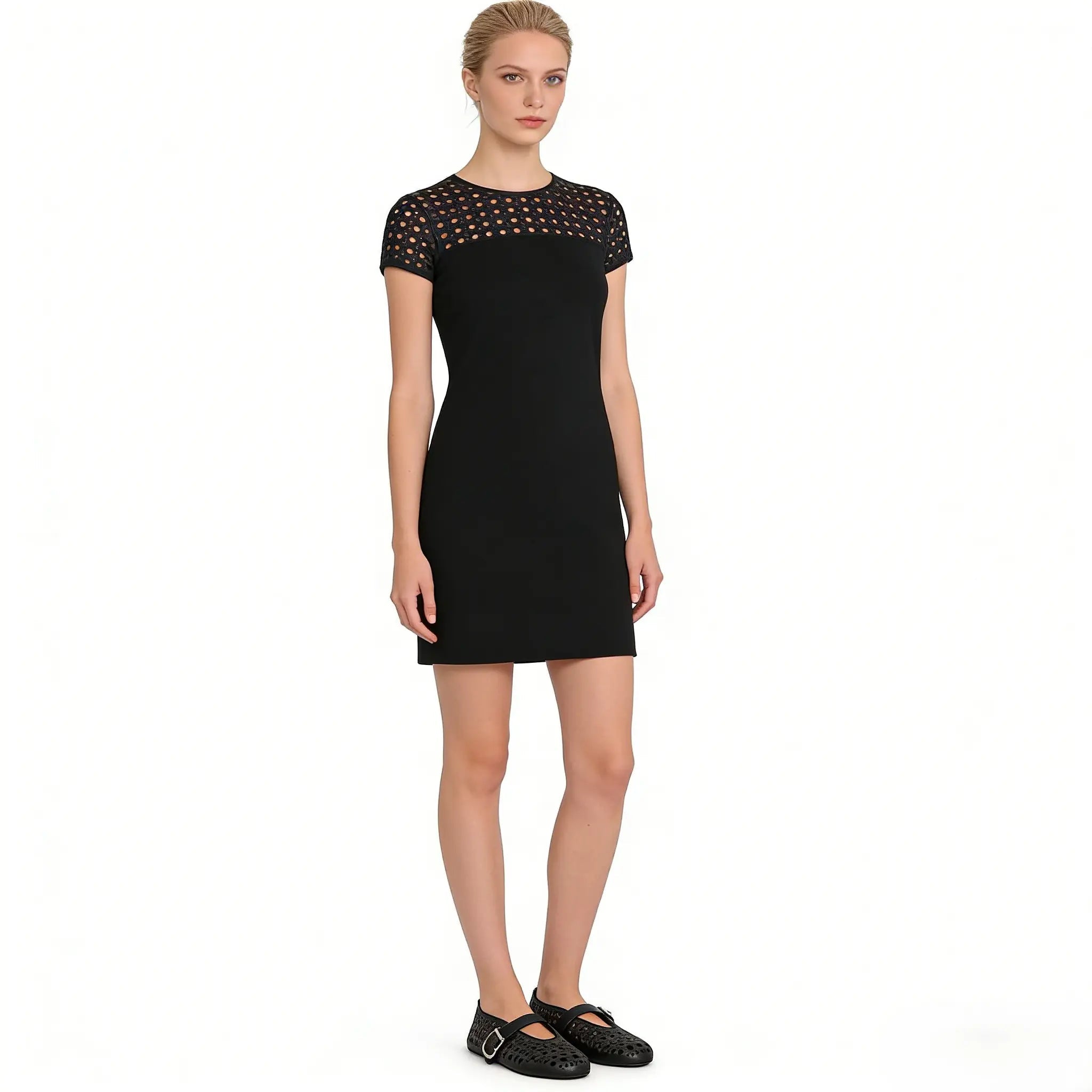 Vienne Perforated Lambskin Ballet Flats Gilded Cadence