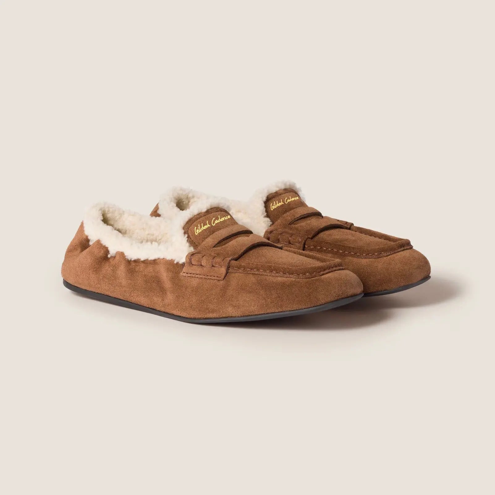 Ruches suede loafers Gilded Cadence