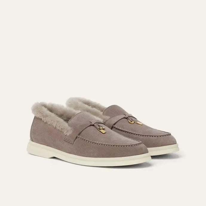 Women's Rain Drops Suede Summer Loafers Gilded Cadence