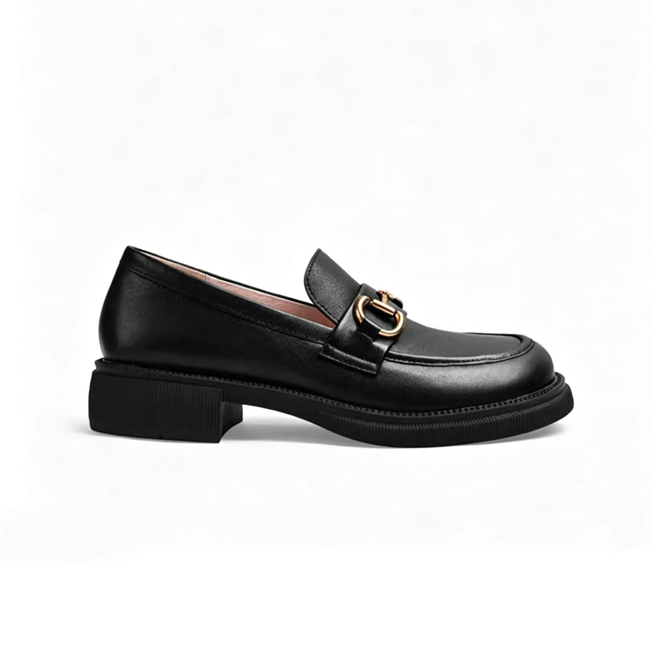 Gold Horsebit Chunky Platform Loafers