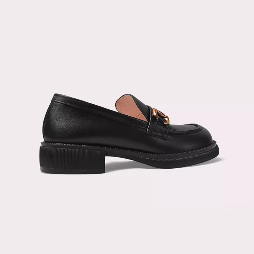 Gold Horsebit Chunky Platform Loafers