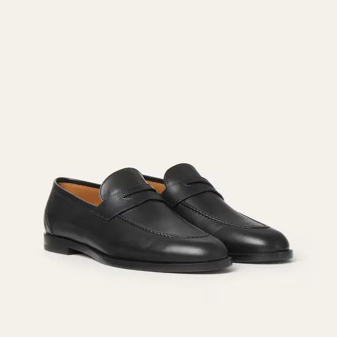 Women's Black Calfskin Sergio Loafers Gilded Cadence
