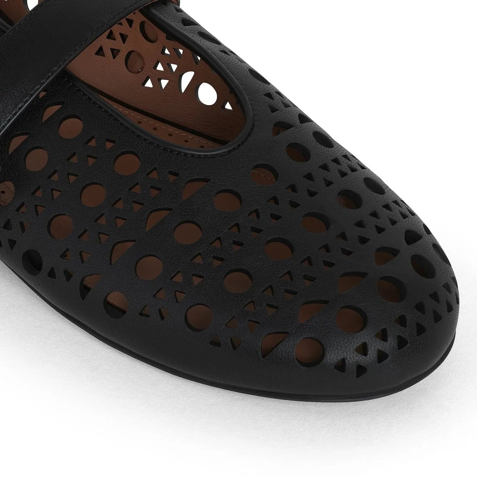 Vienne Perforated Lambskin Ballet Flats Gilded Cadence