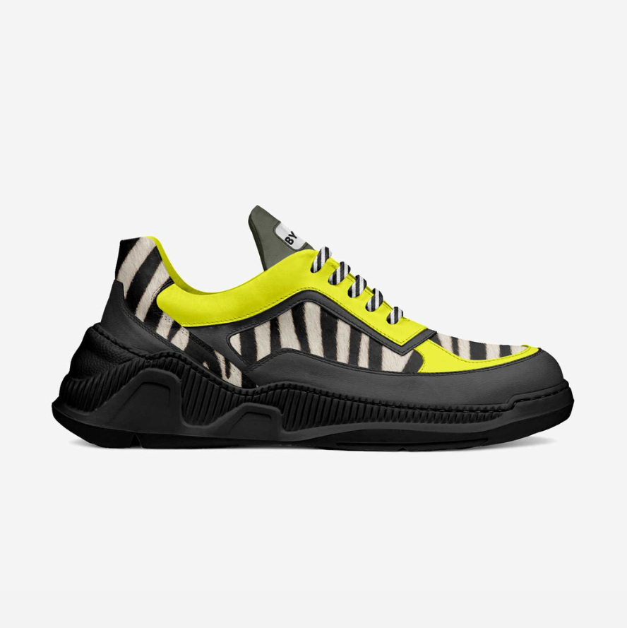 Zebra Print Neon Vegan Chunky Sneakers