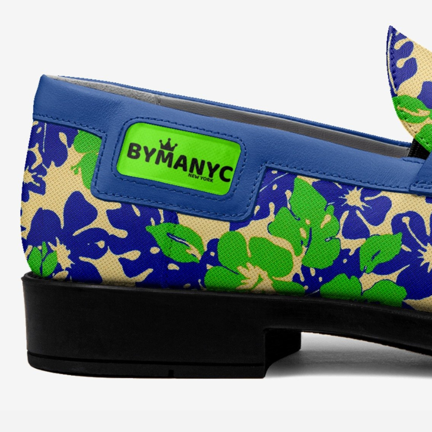 Floral Vegan Tassel Loafers with Lug Sole