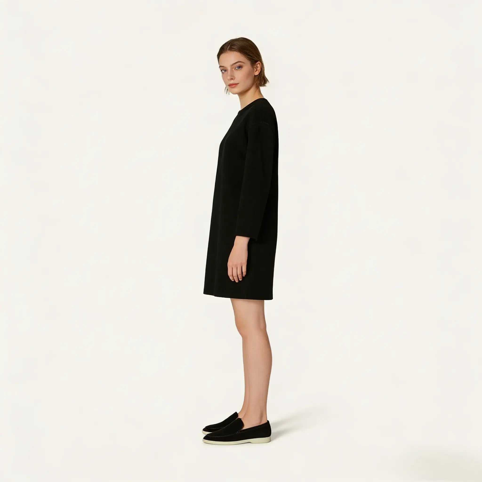 Women's Black Suede Summer Loafers Gilded Cadence