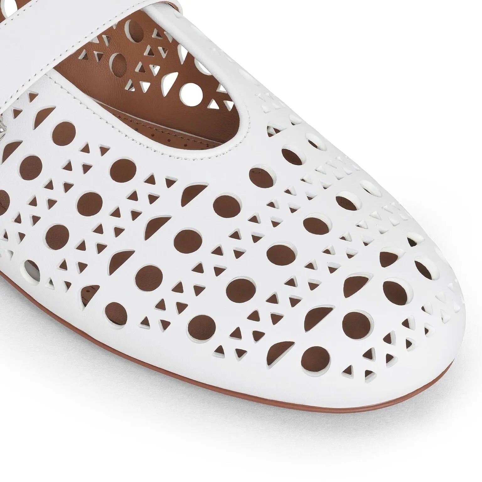 Vienne Perforated Lambskin Ballet Flats Gilded Cadence