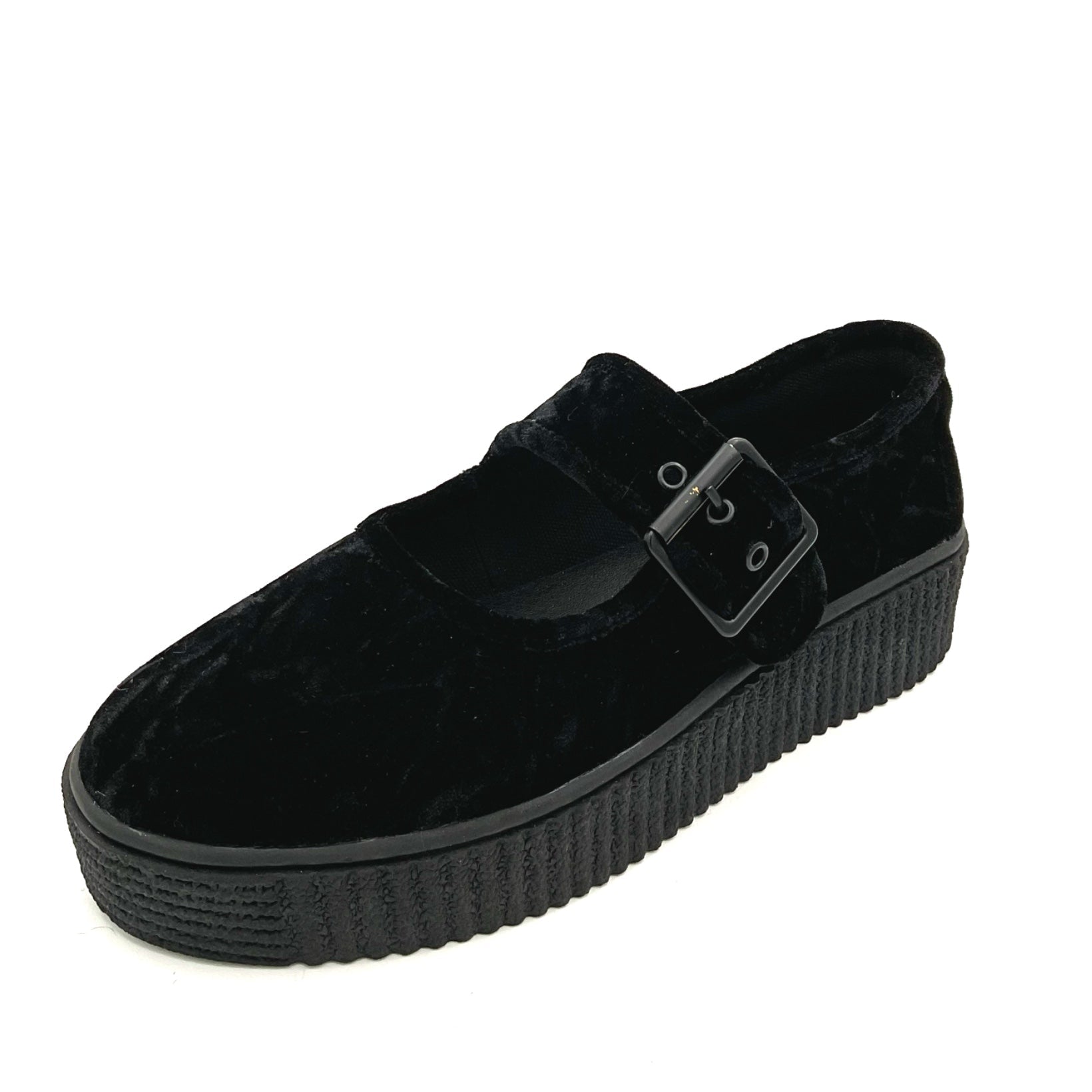 Velvet Crush Maryjane Sneaker - Black