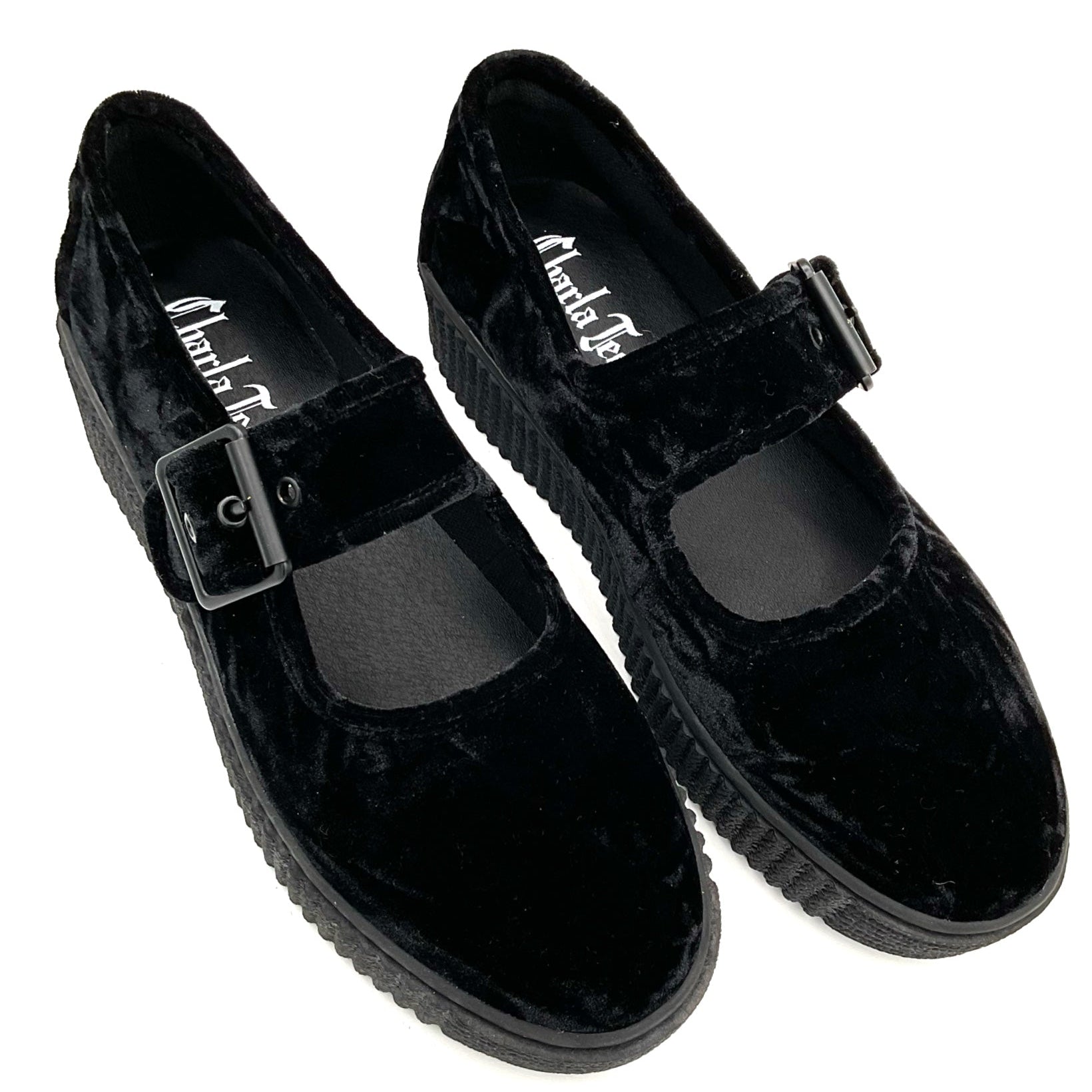 Velvet Crush Maryjane Sneaker - Black