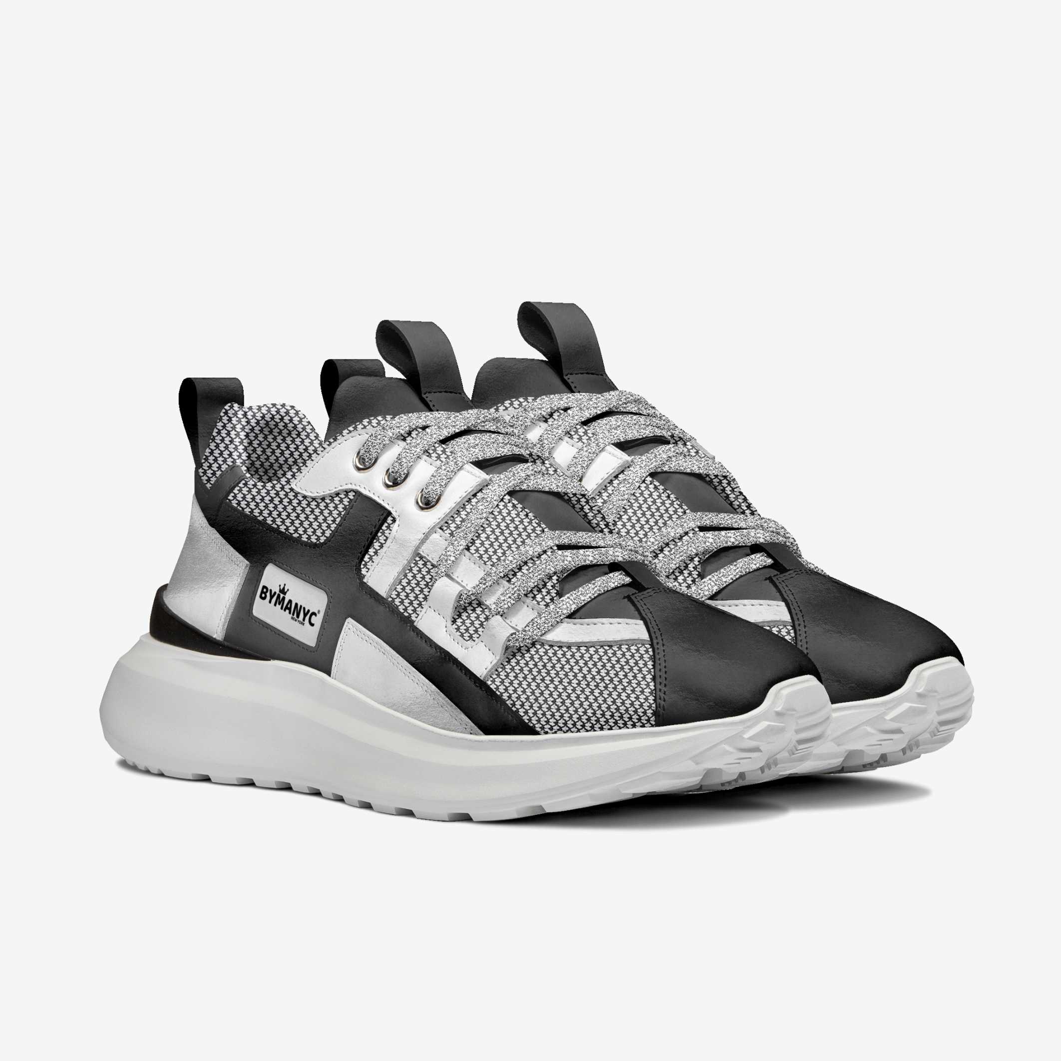Silver Technical Vegan Luxury Sneakers