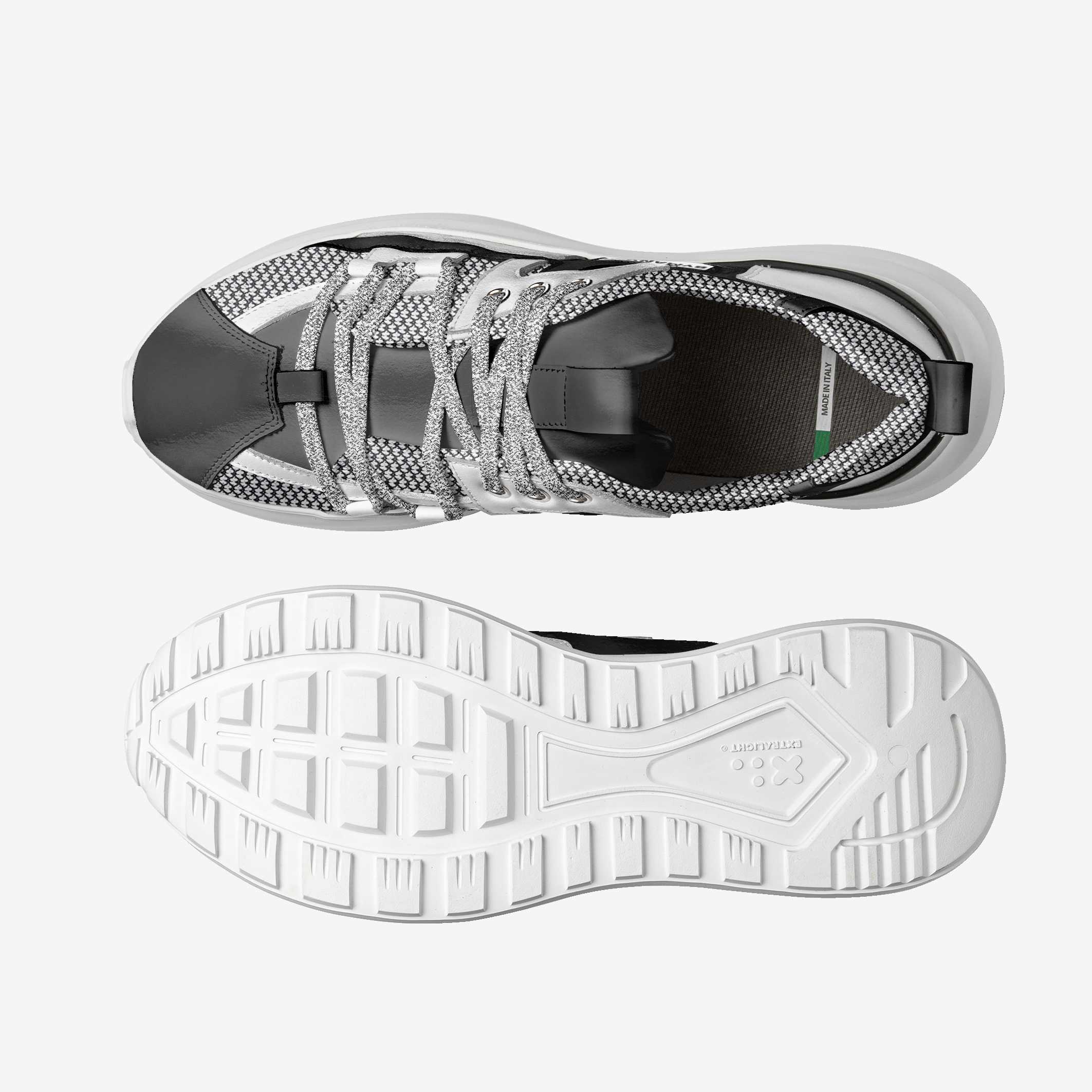 Silver Technical Vegan Luxury Sneakers
