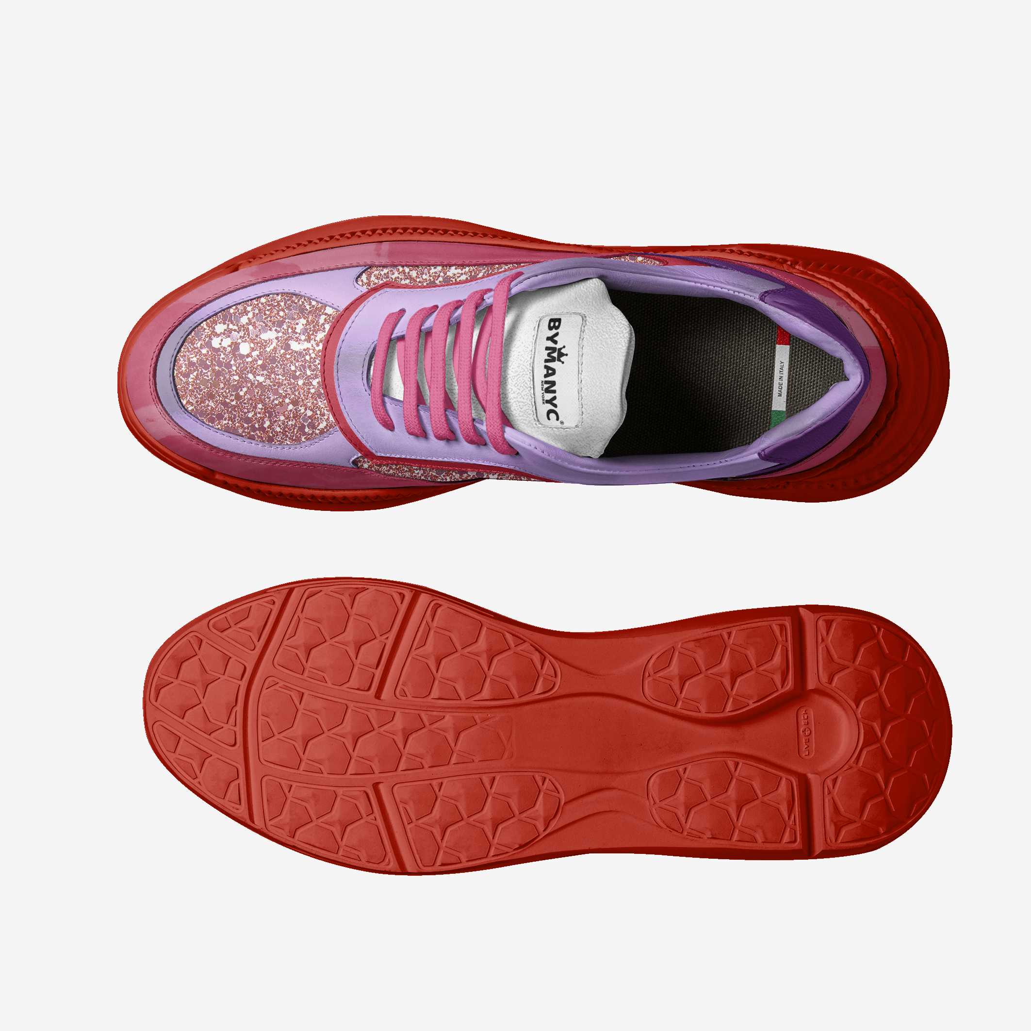 Pink Glitter Vegan Streetwear Sneakers