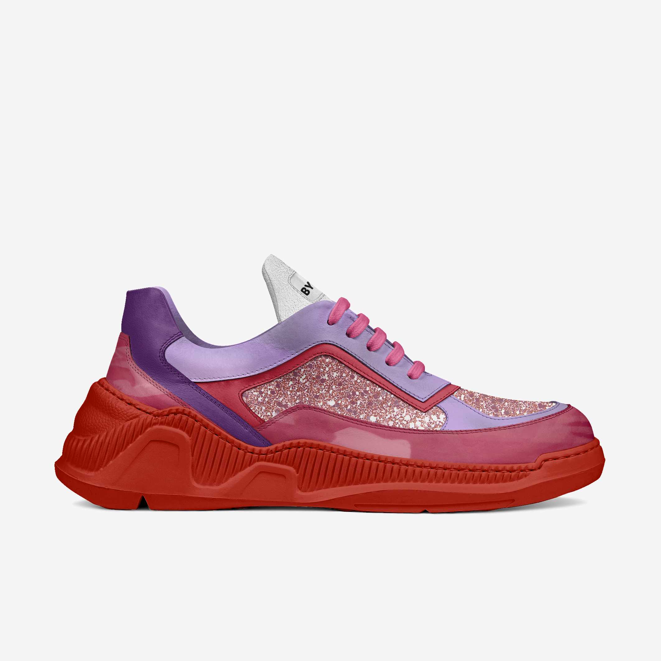 Pink Glitter Vegan Streetwear Sneakers