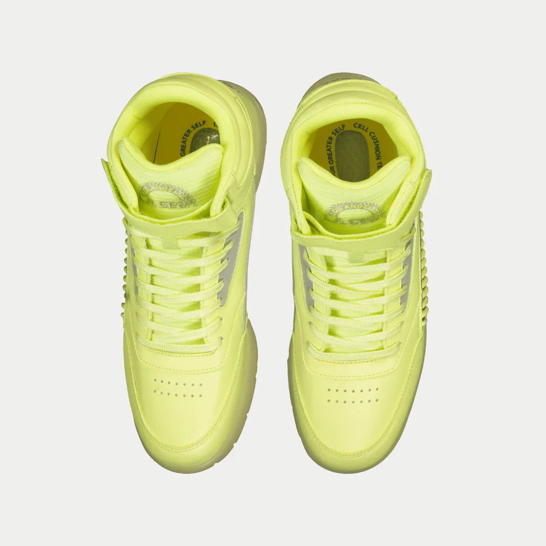 LA Gear Women¡¯s Flame Hightop | Neon Yellow Glow