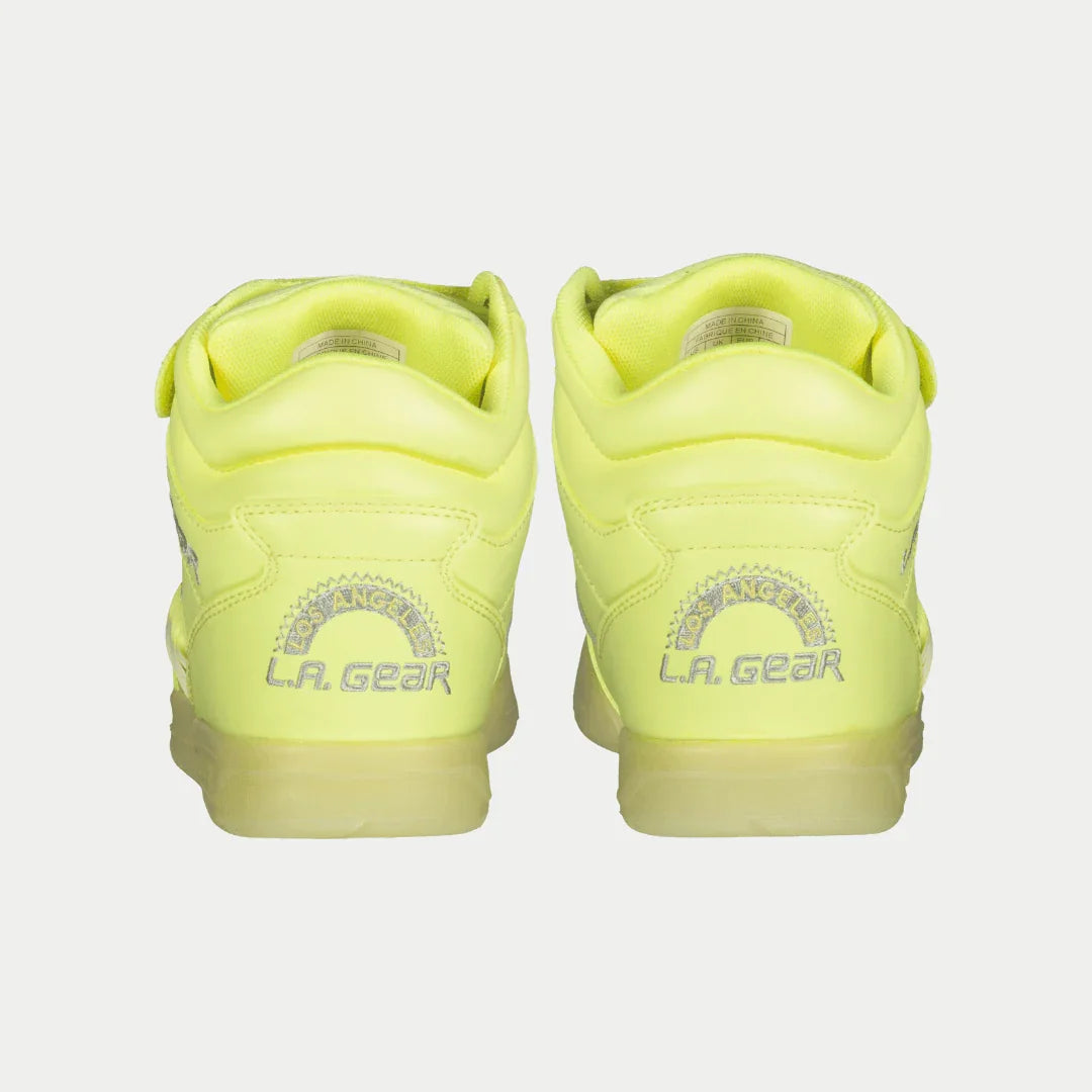 LA Gear Women¡¯s Flame Hightop | Neon Yellow Glow