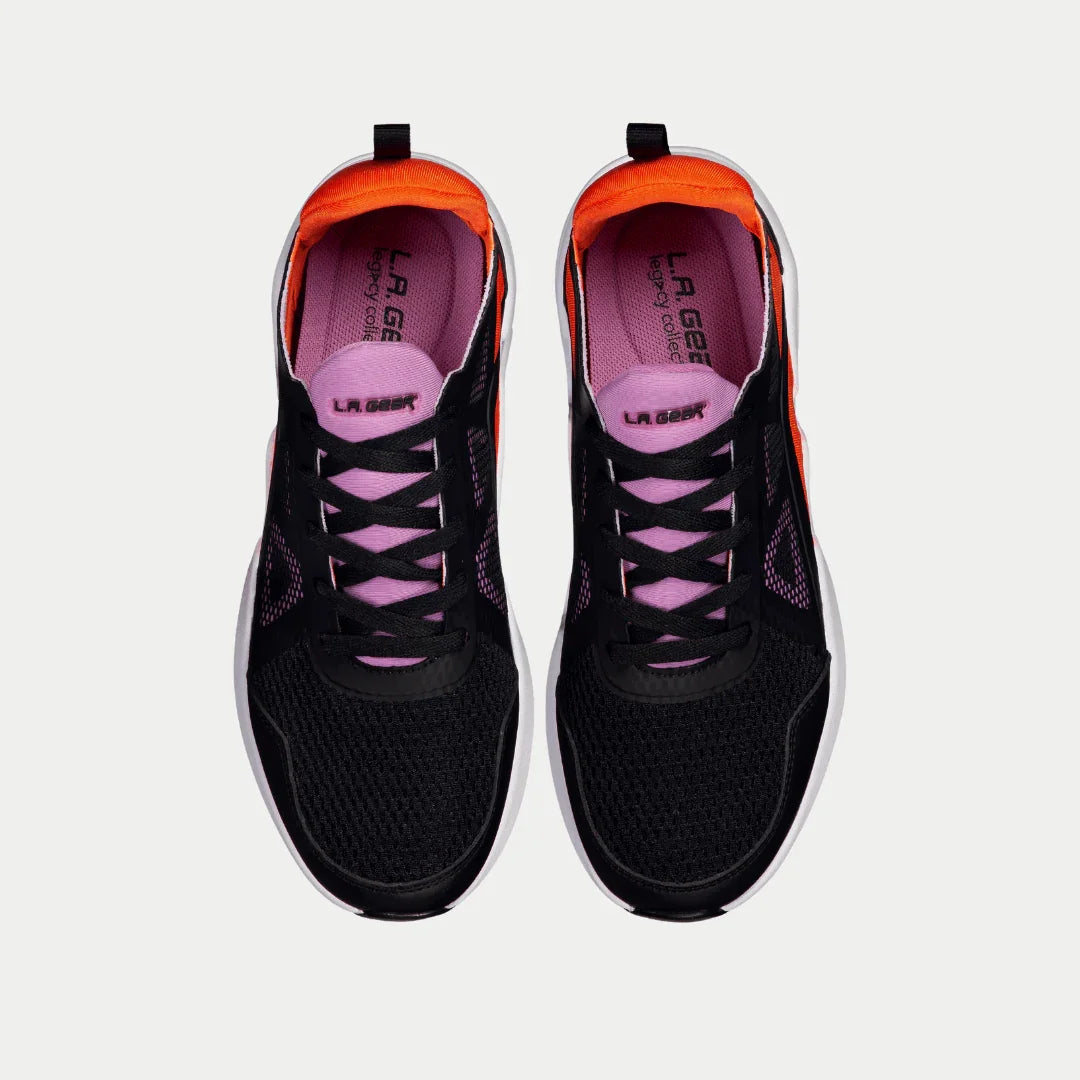 LA Gear Women¡¯s Tarzana Lowtop | Black x Orange